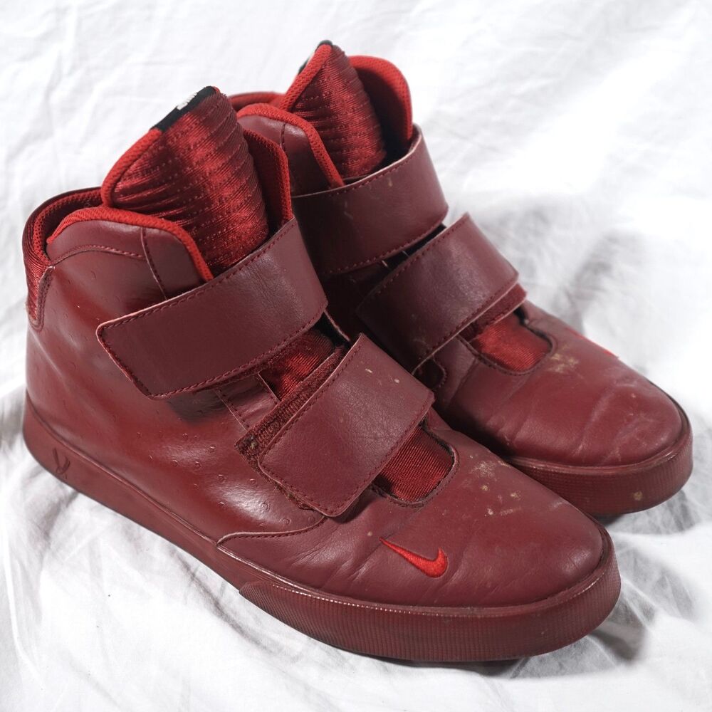 Nike Flystepper 2K3 Team Red Leather Basketball Sneakers Men's Size 9.5